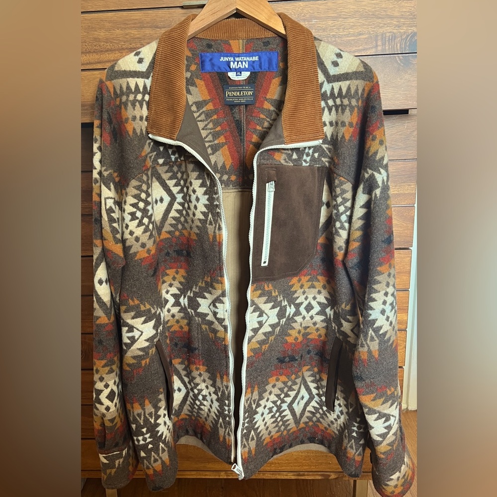 Junya Watanabe MAN - abstract-print wool jacket